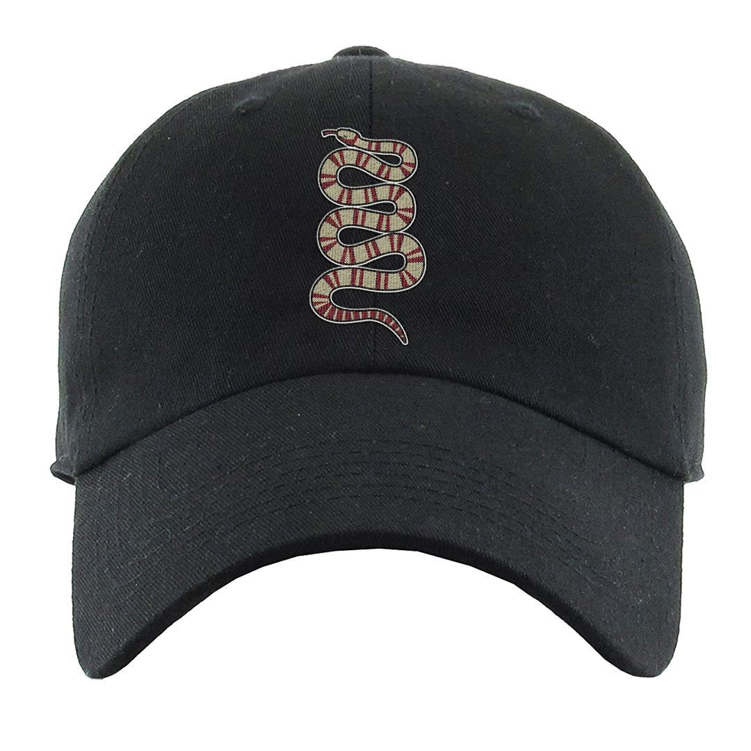 Chicago Low AF 1s Dad Hat | Coiled Snake, Black