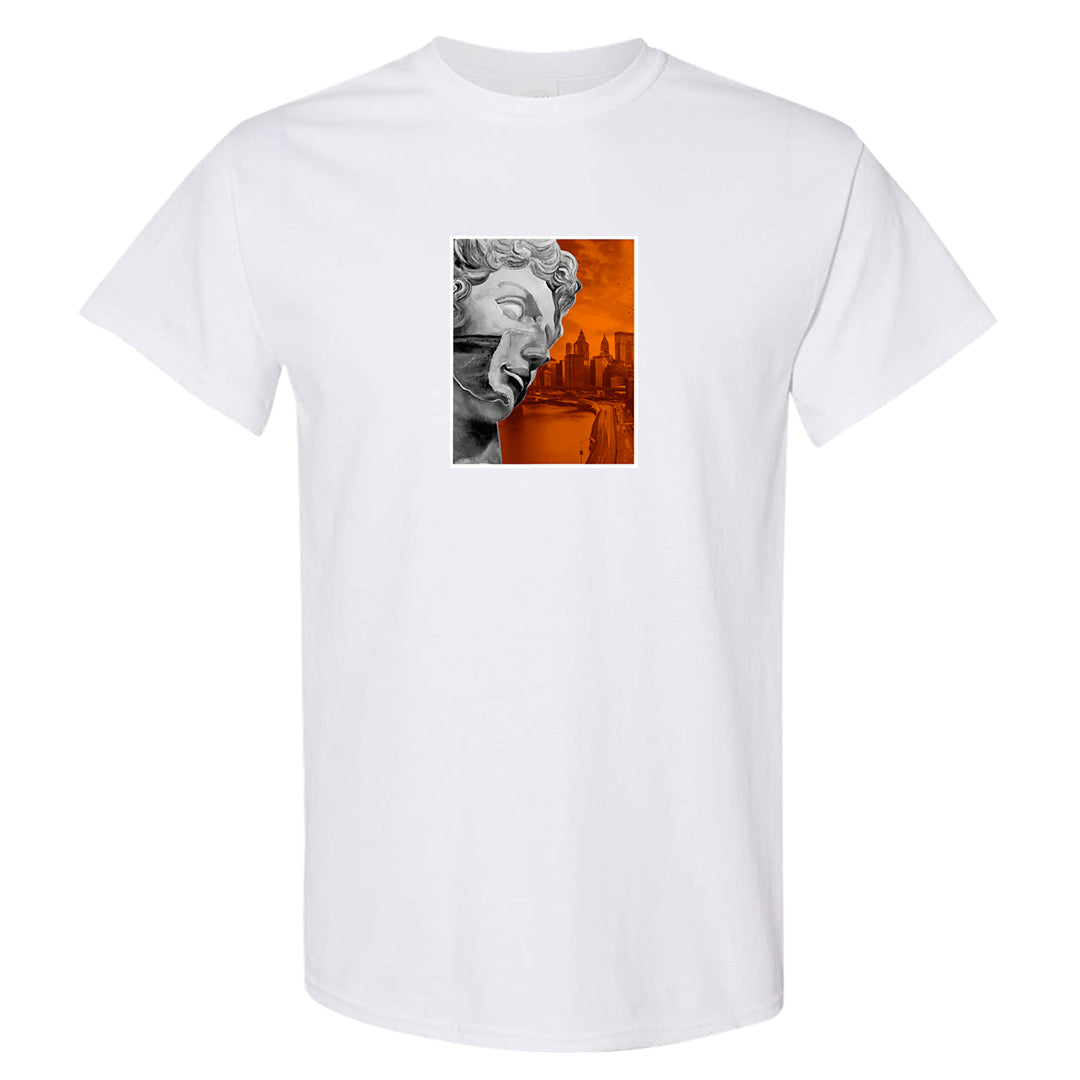 Brilliant Orange 12s T Shirt | Miguel, White