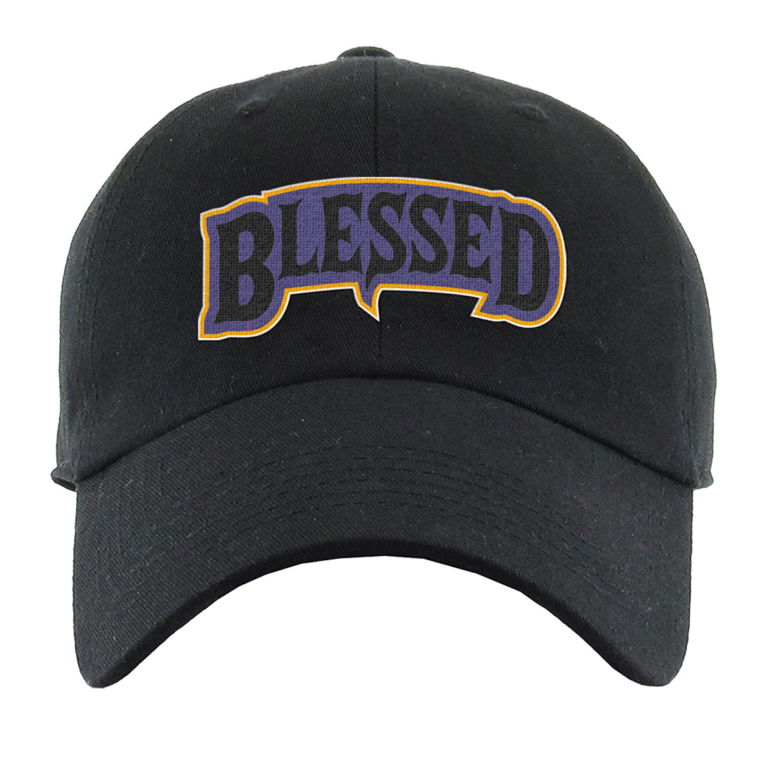 Field Purple 12s Dad Hat | Blessed Arch, Black