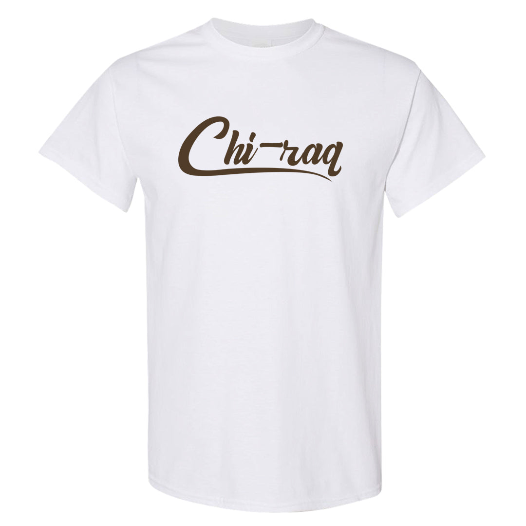 Dark Brown Retro High 1s T Shirt | Chiraq, White