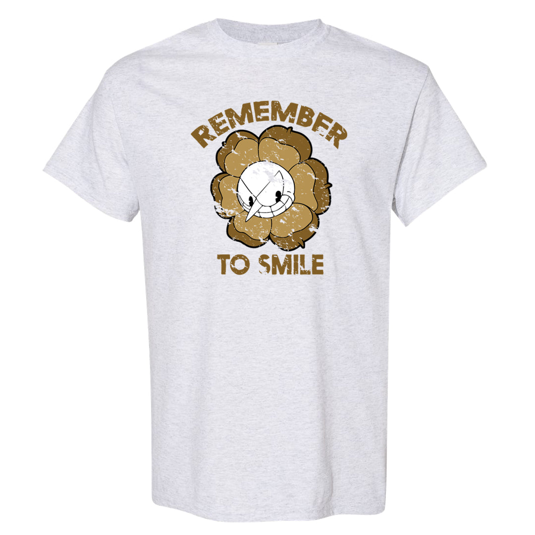 Metallic Gold Retro 1s T Shirt | Remember To Smile, Ash