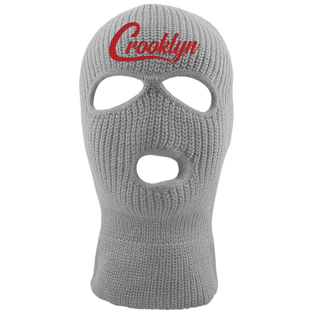 Black Cement 2s Ski Mask | Crooklyn, Light Gray