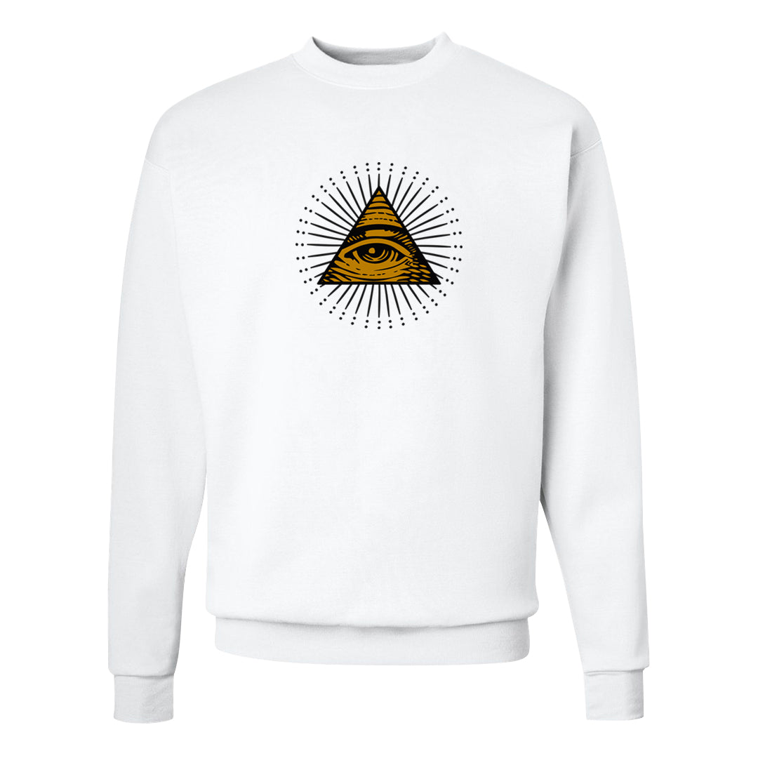 Colorless 38s Crewneck Sweatshirt | All Seeing Eye, White