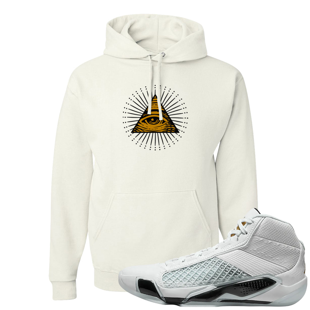 Colorless 38s Hoodie | All Seeing Eye, White