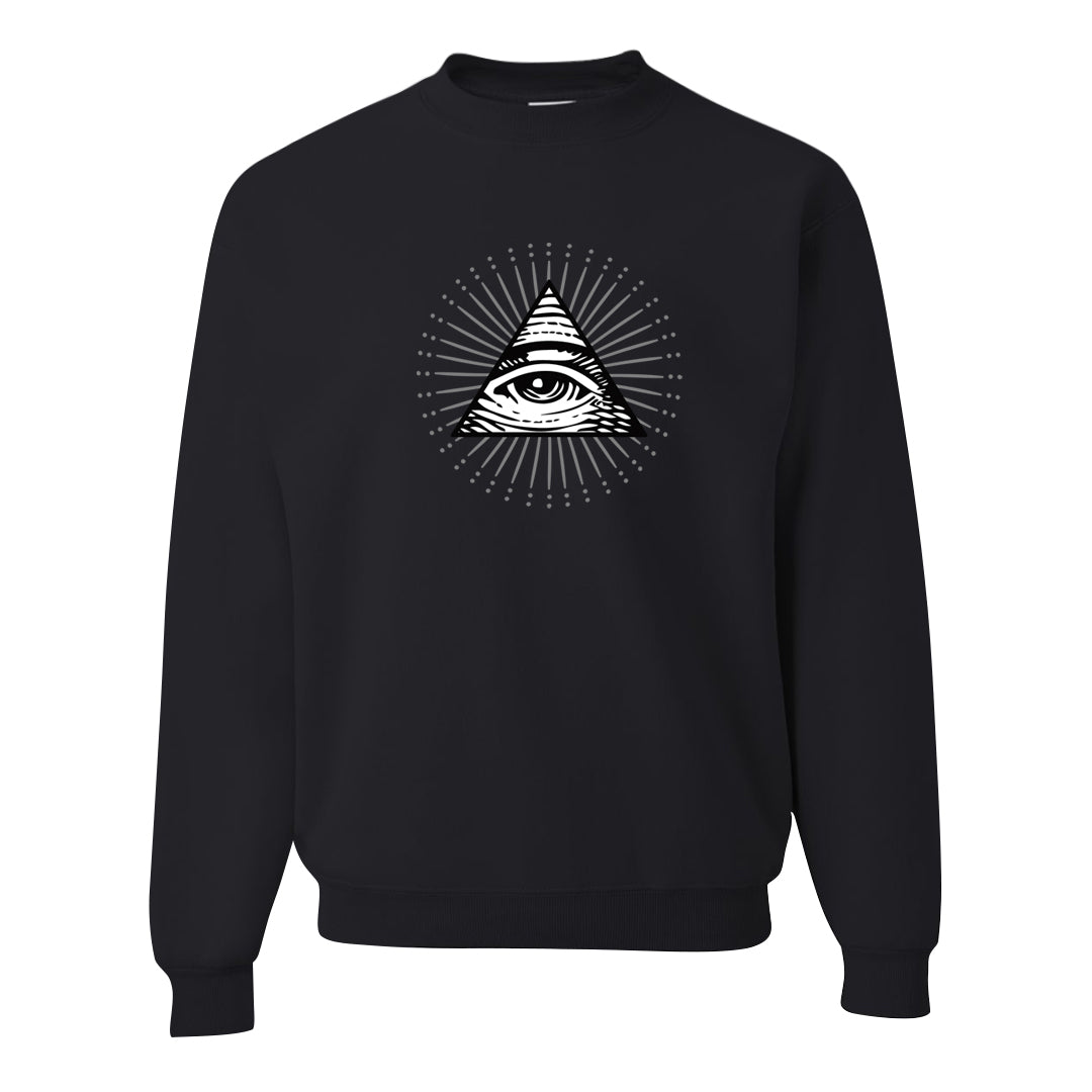 Oreo 3s Crewneck Sweatshirt | All Seeing Eye, Black