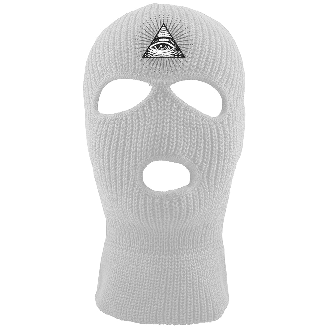 Oreo 3s Ski Mask | All Seeing Eye, White