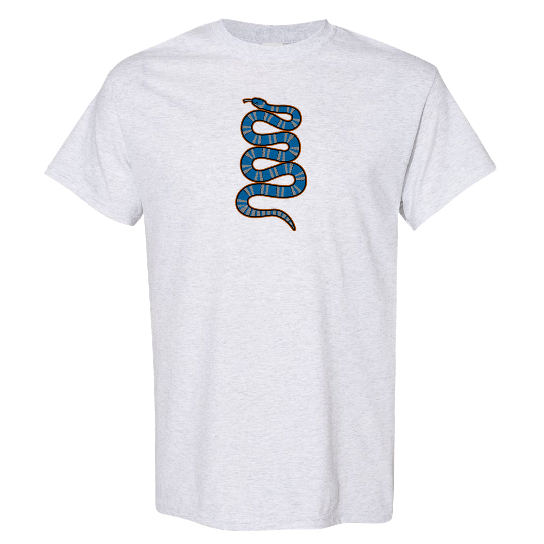 White/True Blue/Metallic Copper 3s T Shirt | Coiled Snake, Ash