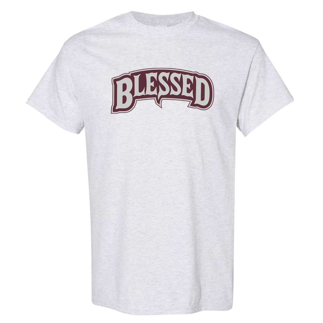 Burgundy 5s T Shirt | Blessed Arch, Ash
