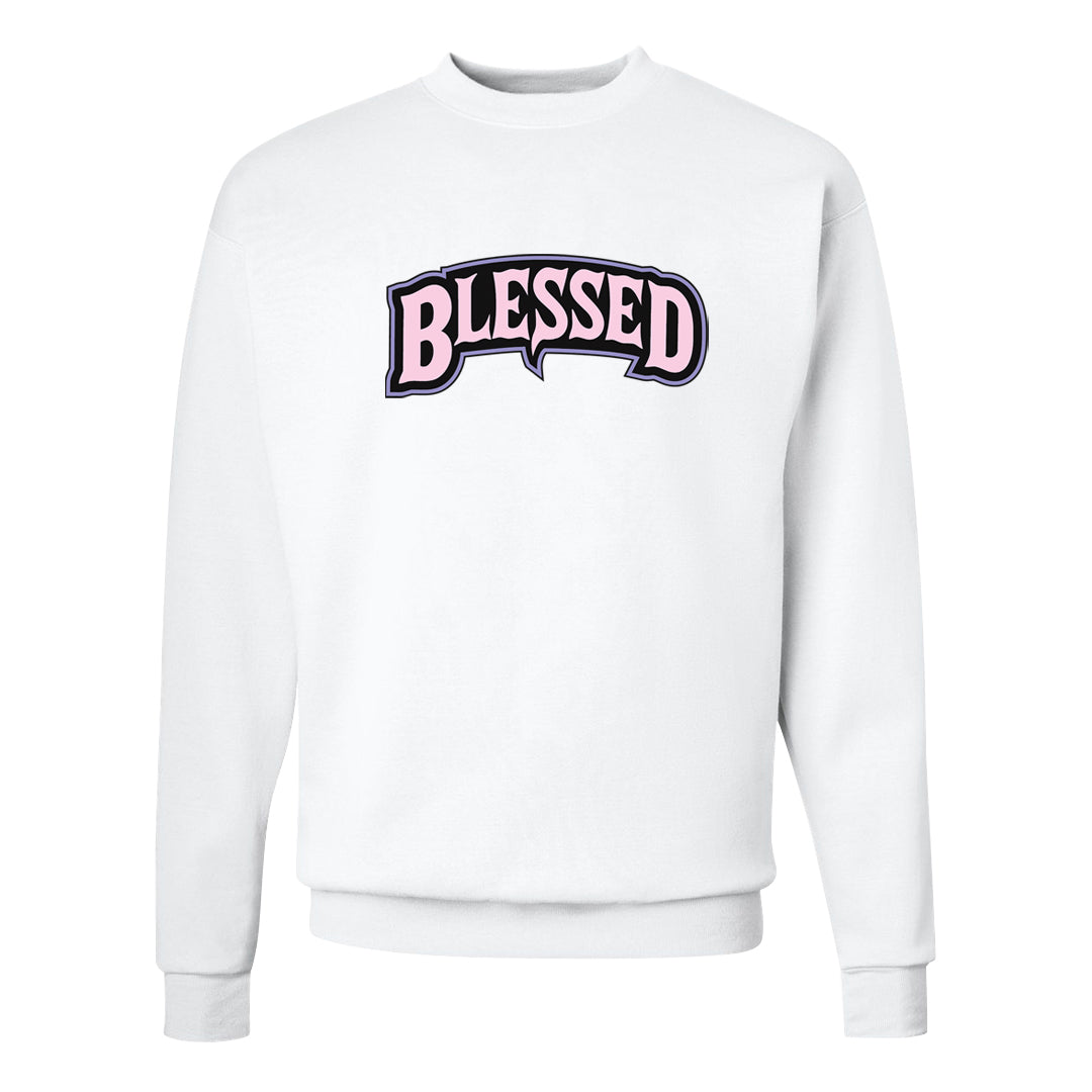 Dongdan Low 5s Crewneck Sweatshirt | Blessed Arch, White