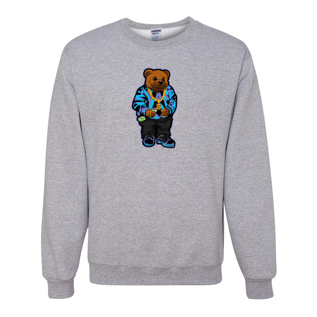 Aqua 6s Crewneck Sweatshirt | Sweater Bear, Ash