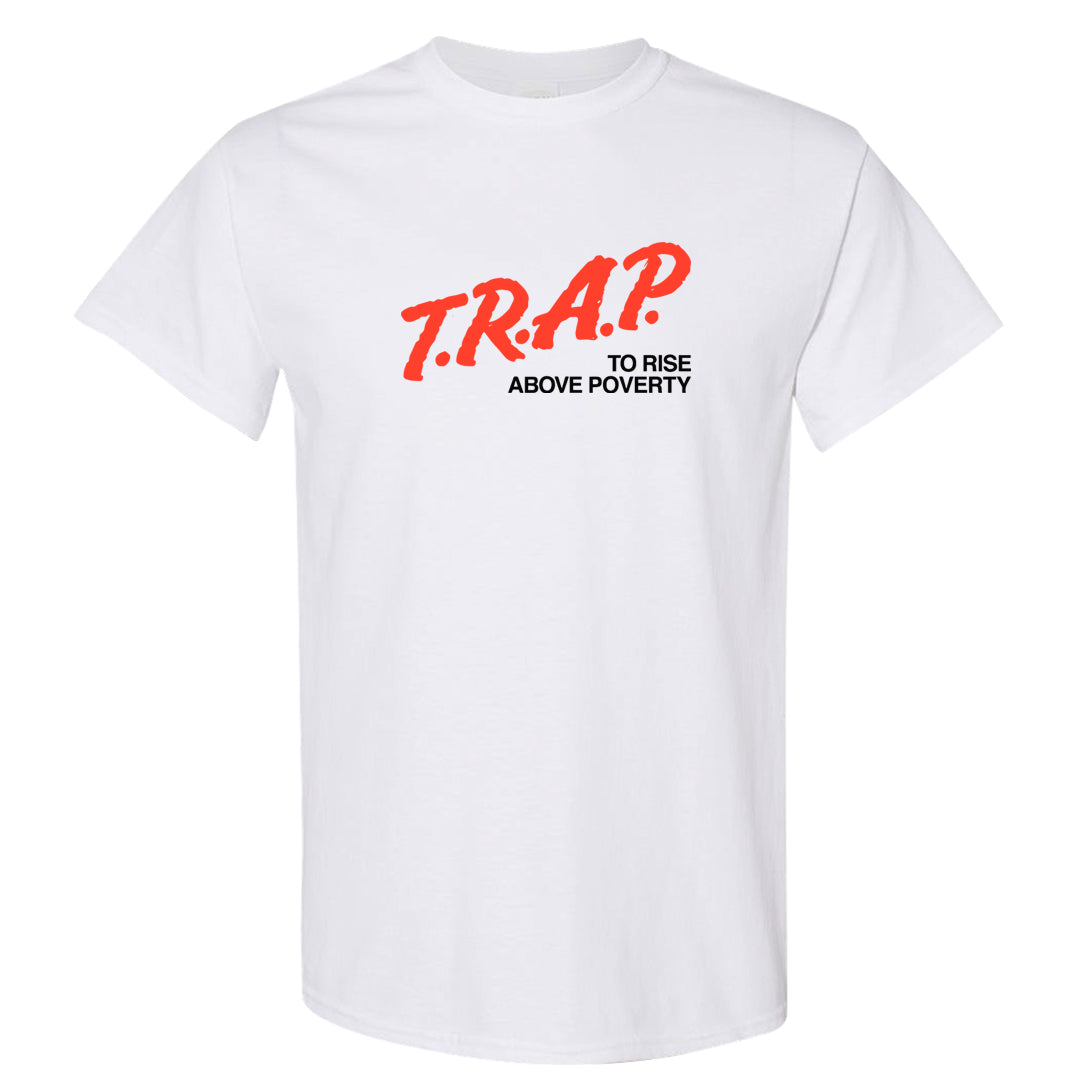 White Infrared 7s T Shirt | Trap To Rise Above Poverty, White