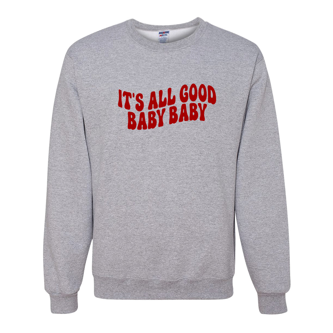Playoffs 8s Crewneck Sweatshirt | All Good Baby, Ash