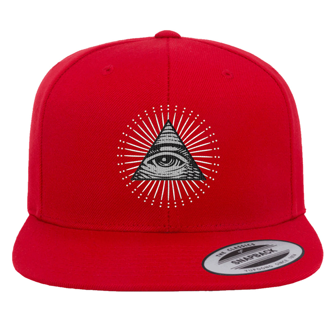 Obsidian 1s Snapback Hat | All Seeing Eye, Red