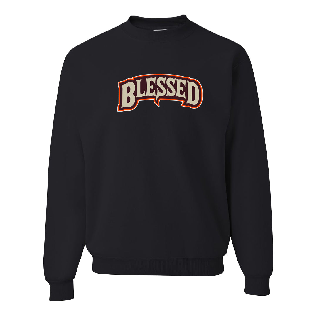 Coconut Milk Mid Dunks Crewneck Sweatshirt | Blessed Arch, Black