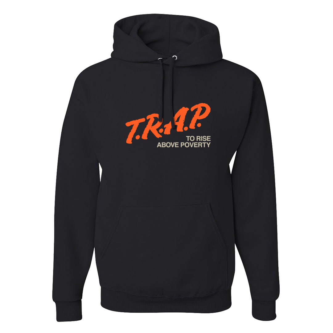 Coconut Milk Mid Dunks Hoodie | Trap To Rise Above Poverty, Black