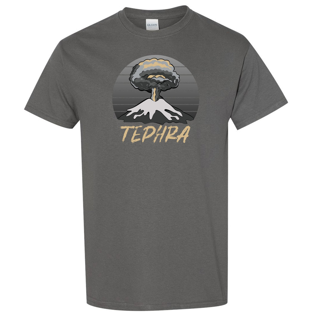 Tephra v2 700s T Shirt | Tephra Volcano, Dark Gray