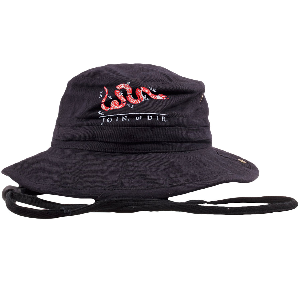 Snakeskin Foam Ones Bucket Hat | Join or Die, Black