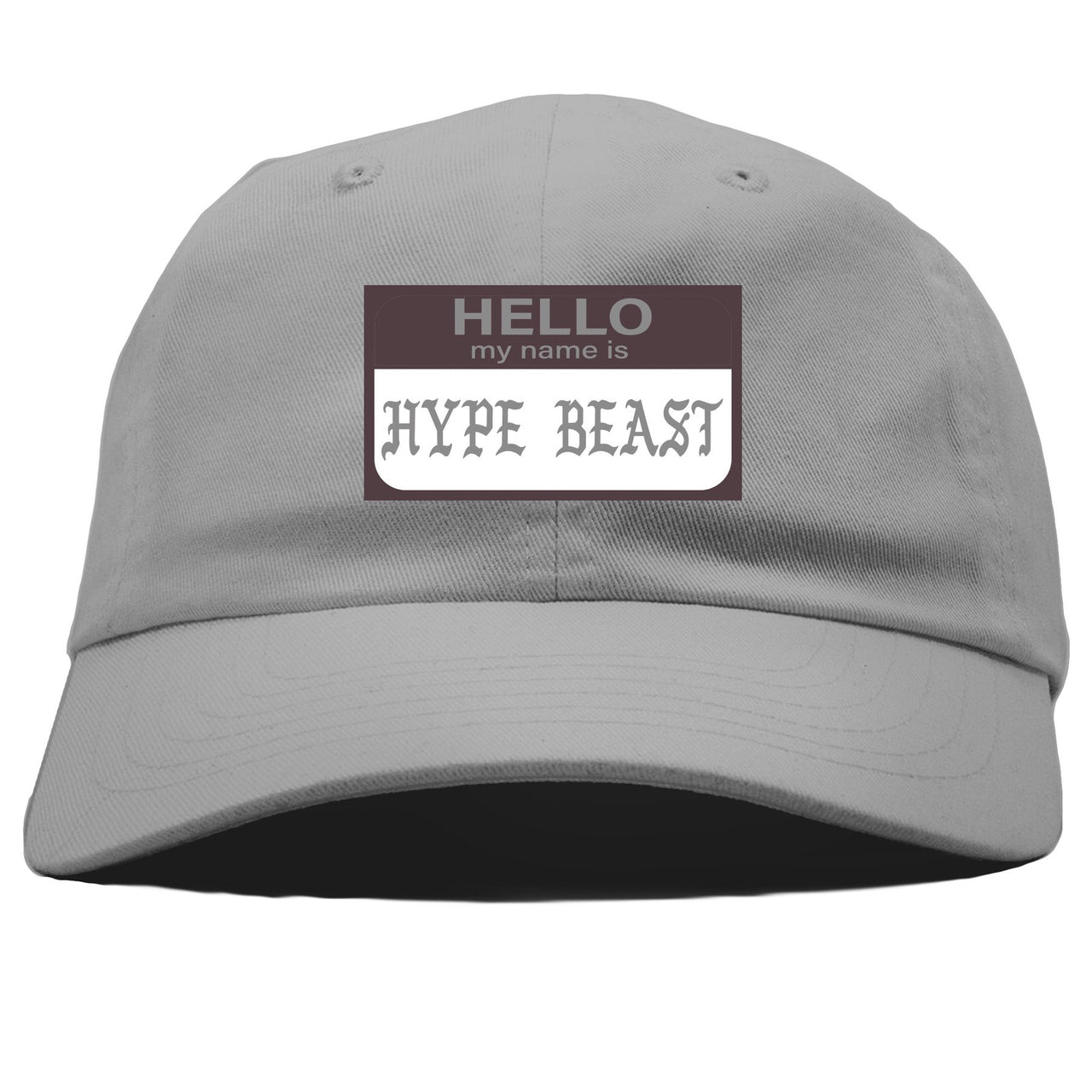 Geode 700s Dad Hat | Hello My Name Is Hype Beast Pablo, Light Gray