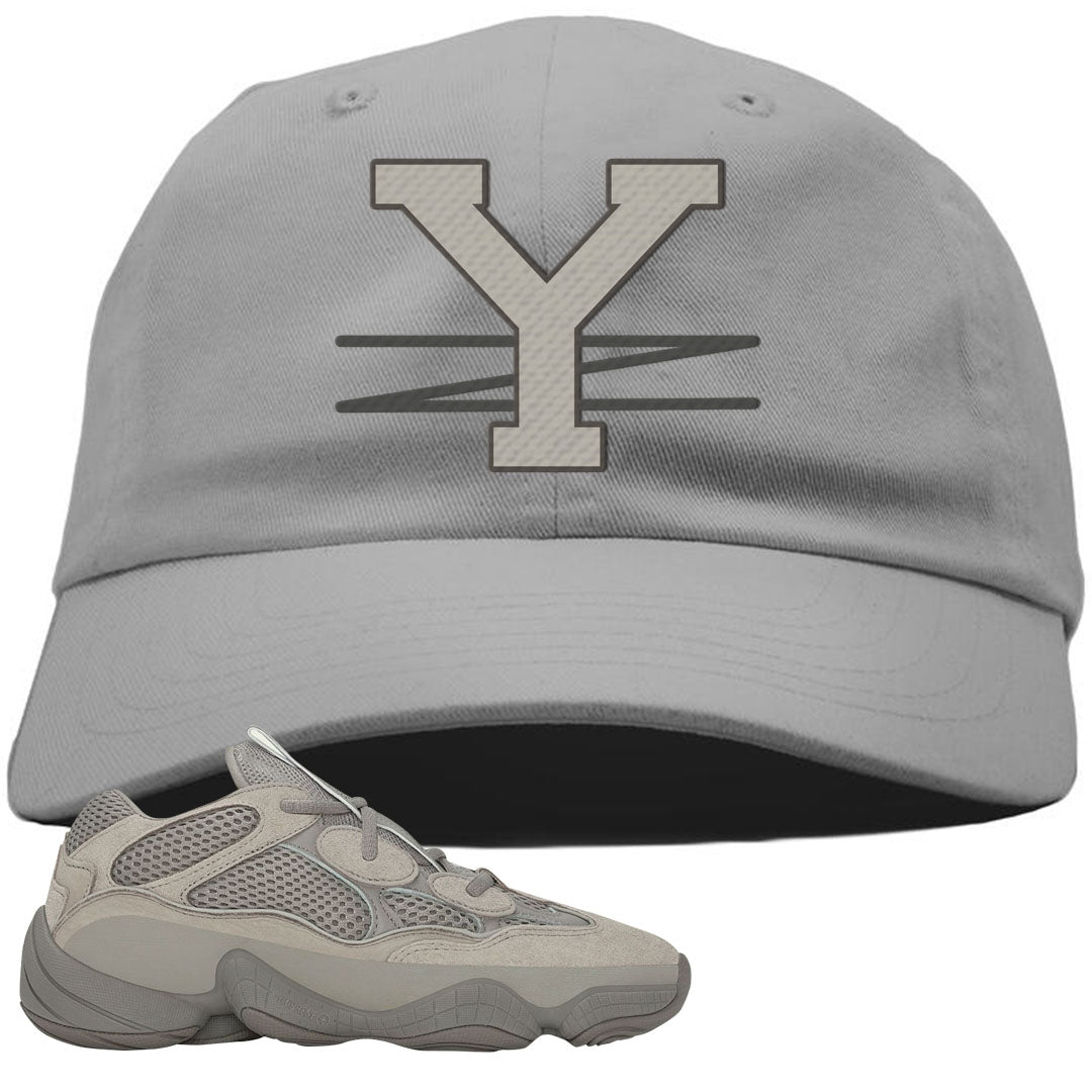 Ash Grey 500s Dad Hat | YZ, Light Gray