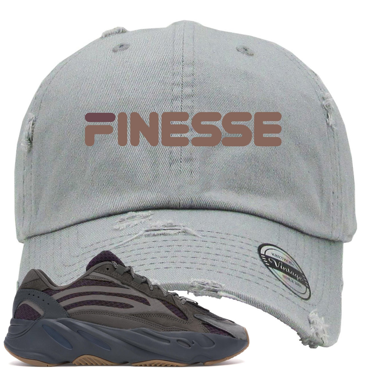 Geode 700s Distressed Dad Hat | Finesse, Light Gray