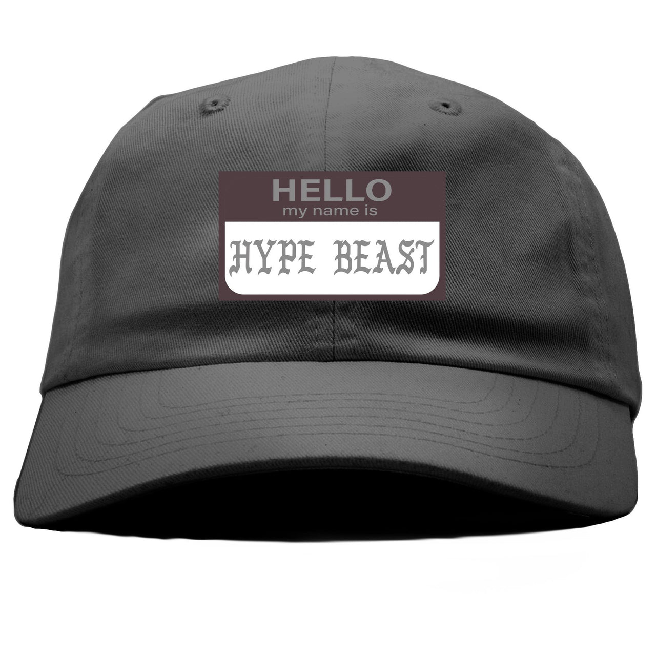 Geode 700s Dad Hat | Hello My Name Is Hype Beast Pablo, Gray