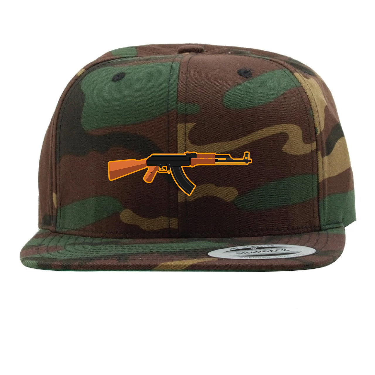 Woodland Camo 10s Snapback Hat | AK47, Camouflage