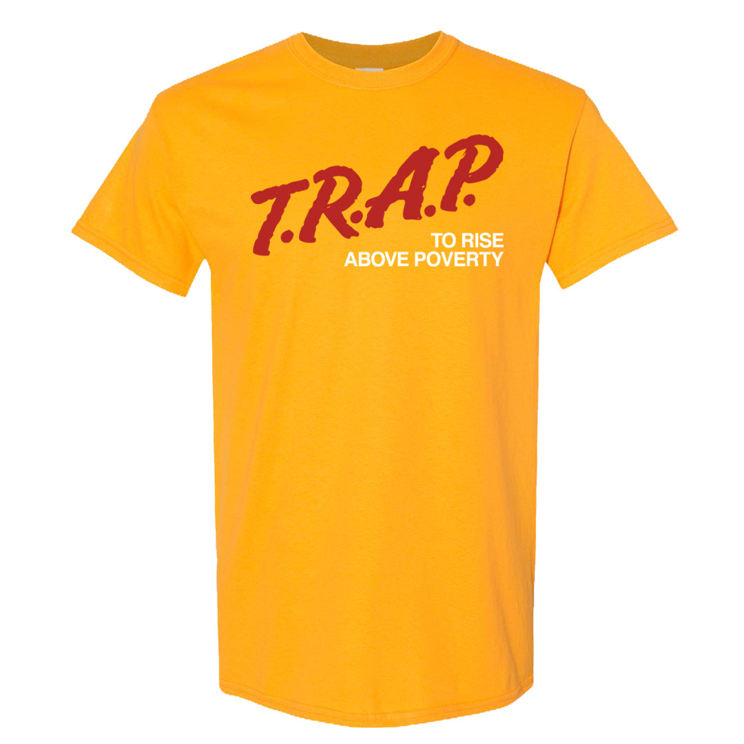 Yellow Ochre Low AF 1s T Shirt | Trap To Rise Above Poverty, Gold