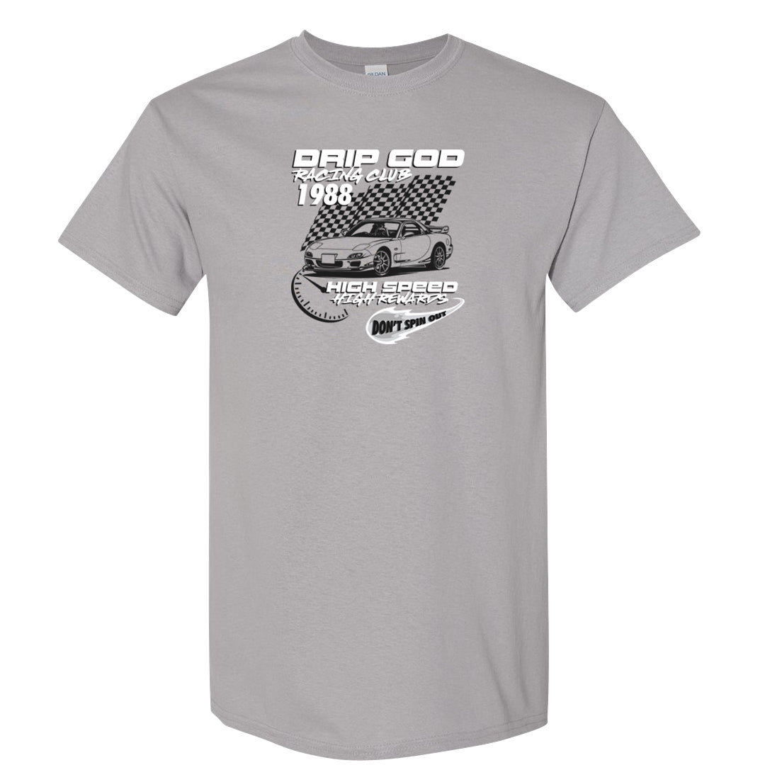 Cement Grey Low 11s T Shirt | Drip God Racing Club, Gravel