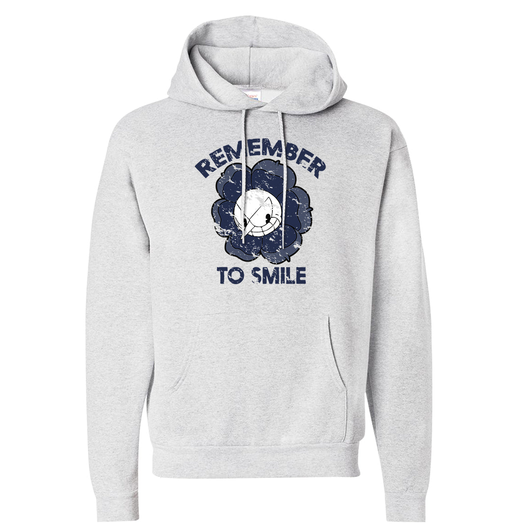 Midnight Navy Metallic Silver 11s Hoodie | Remember To Smile, Ash