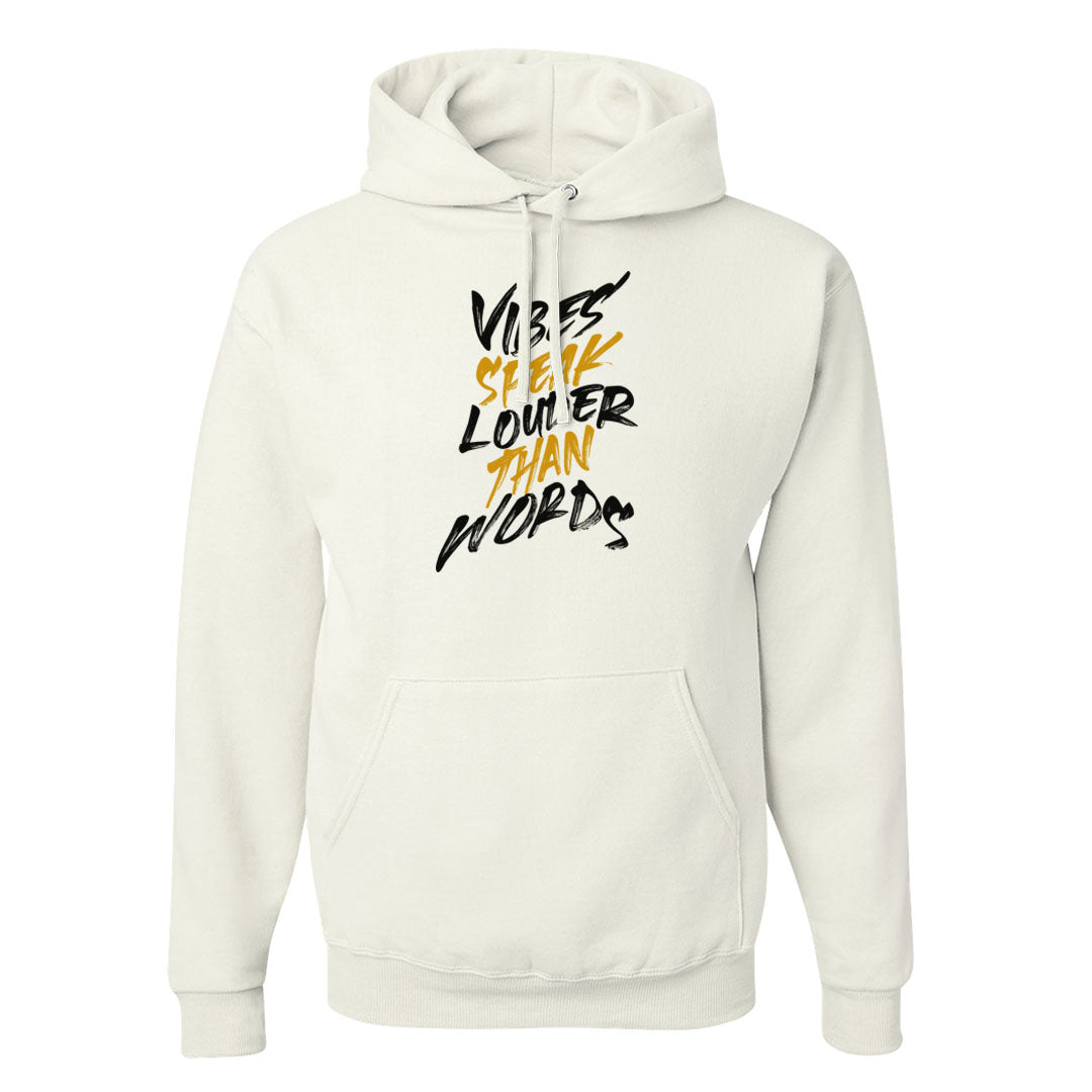 Black Gold Taxi 12s Hoodie | Vibes Speak Louder Than Words, White