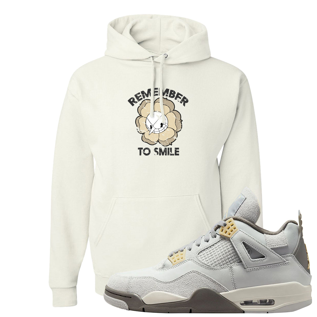 Photon Dust 4s Hoodie | Remember To Smile, White