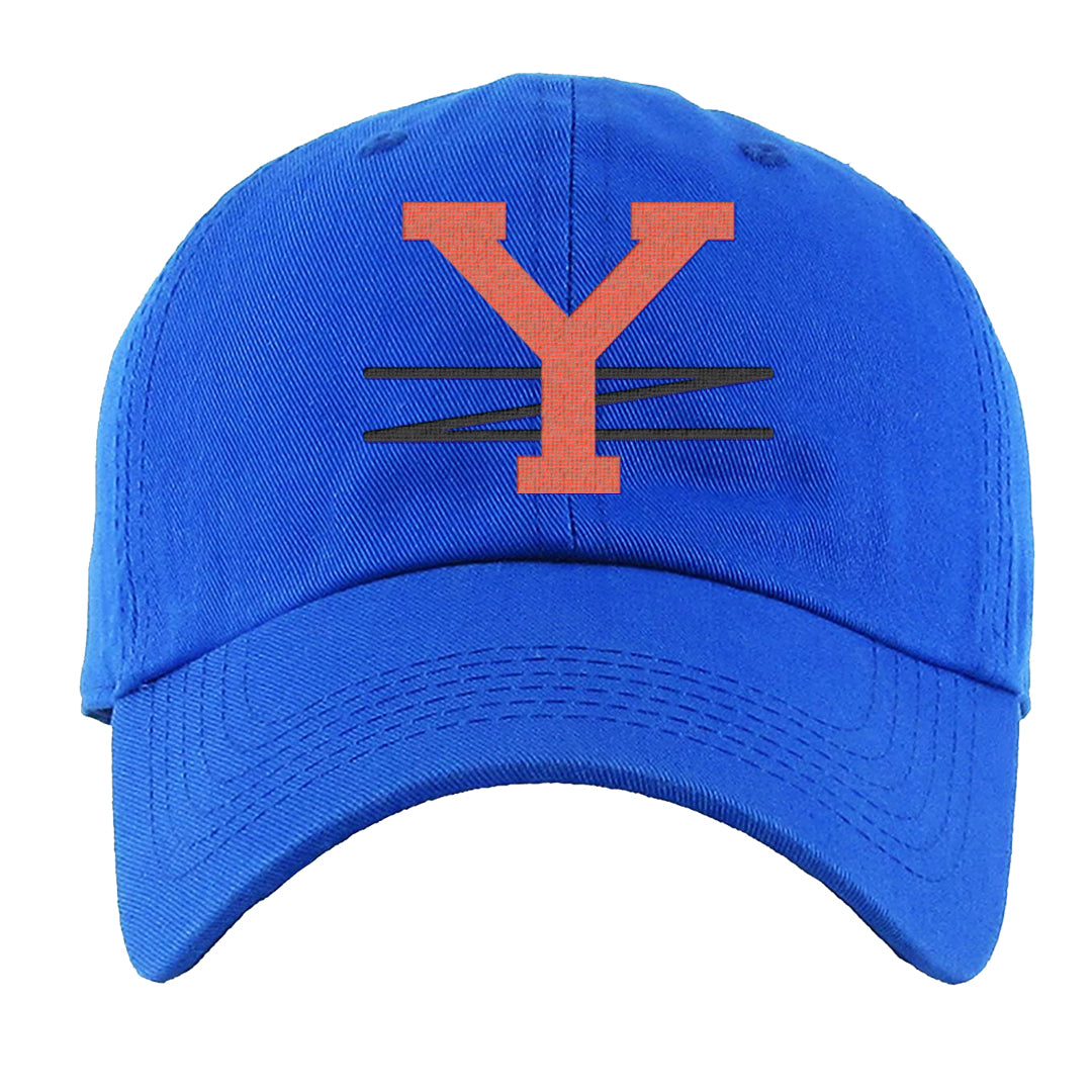 Hi Res Blue 700s Dad Hat | YZ, Royal