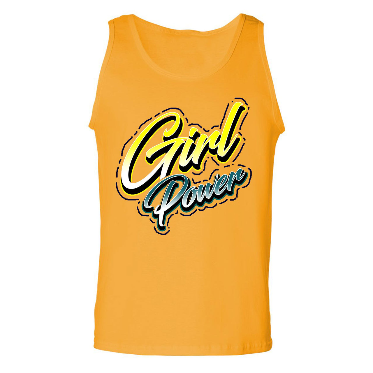 Multicolor 98s Mens Tank Top | Girl Power, Gold Yellow
