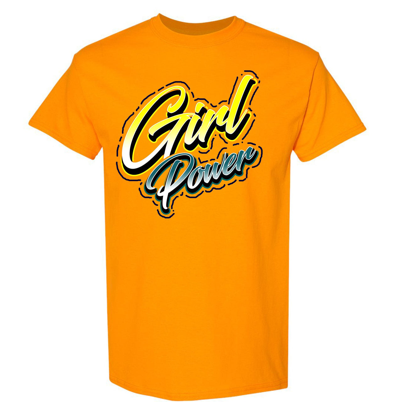 Multicolor 98s T Shirt | Girl Power, Gold Yellow