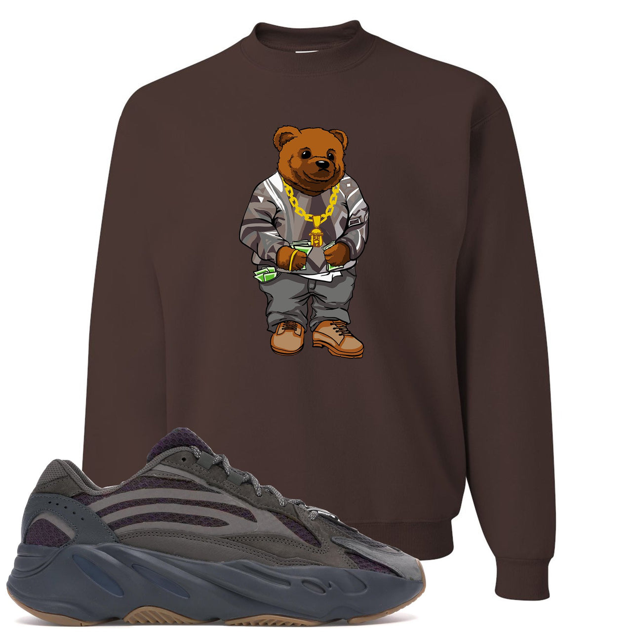 Geode 700s Crewneck Sweater | Sweater Bear, Brown