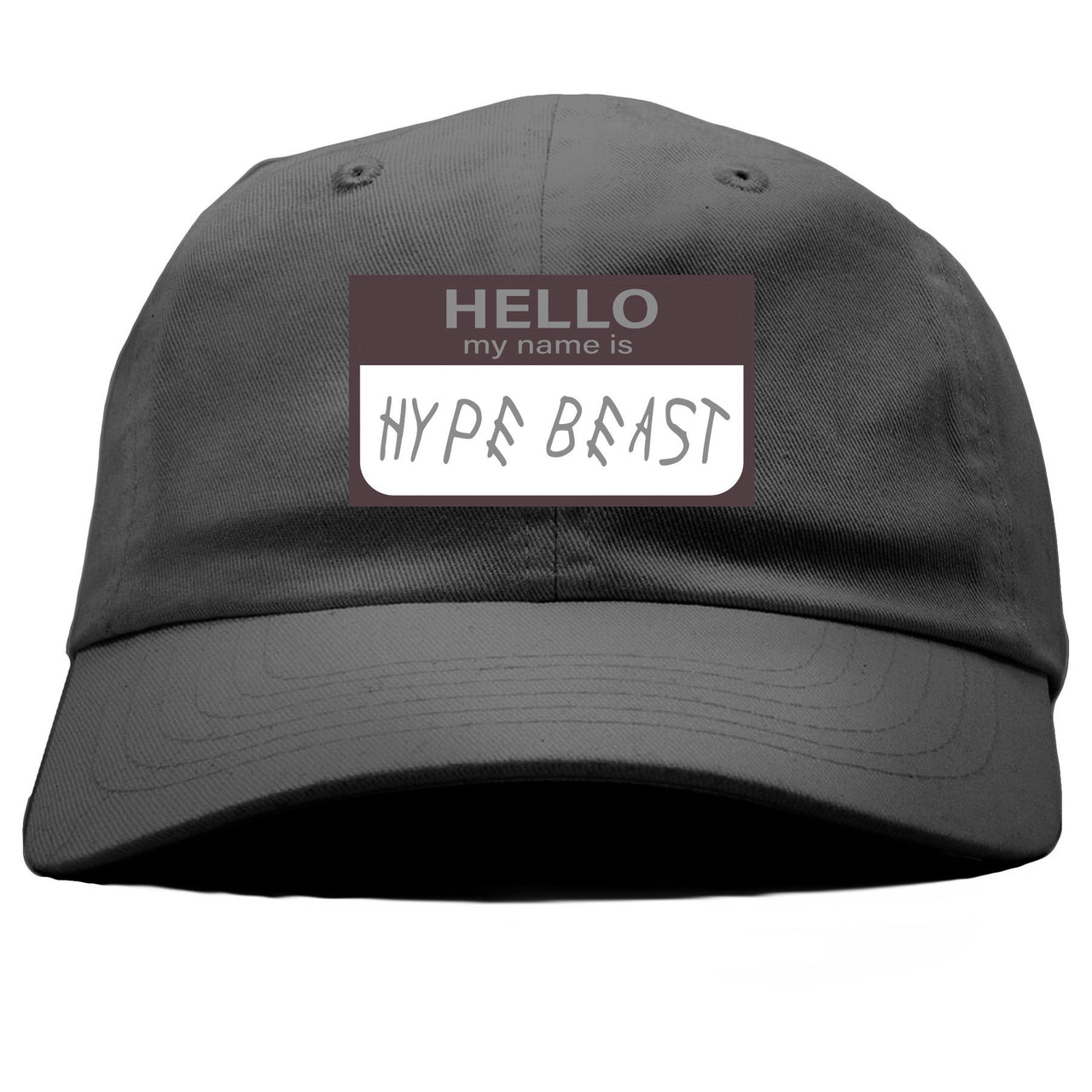 Geode 700s Dad Hat | Hello My Name Is Hype Beast Woe, Gray