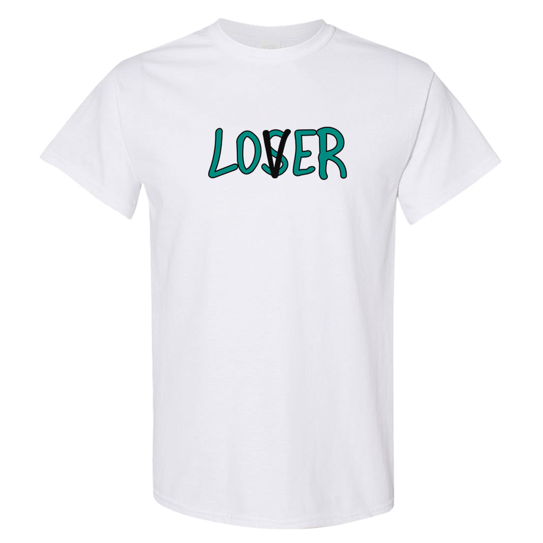 White Black Teal AF1s T Shirt | Lover, White
