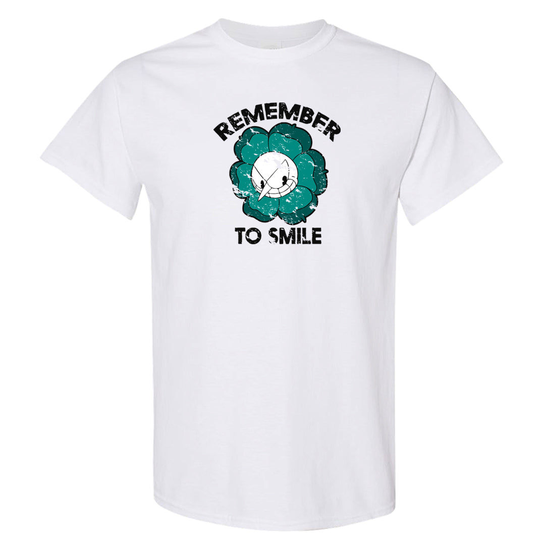 White Black Teal AF1s T Shirt | Remember To Smile, White