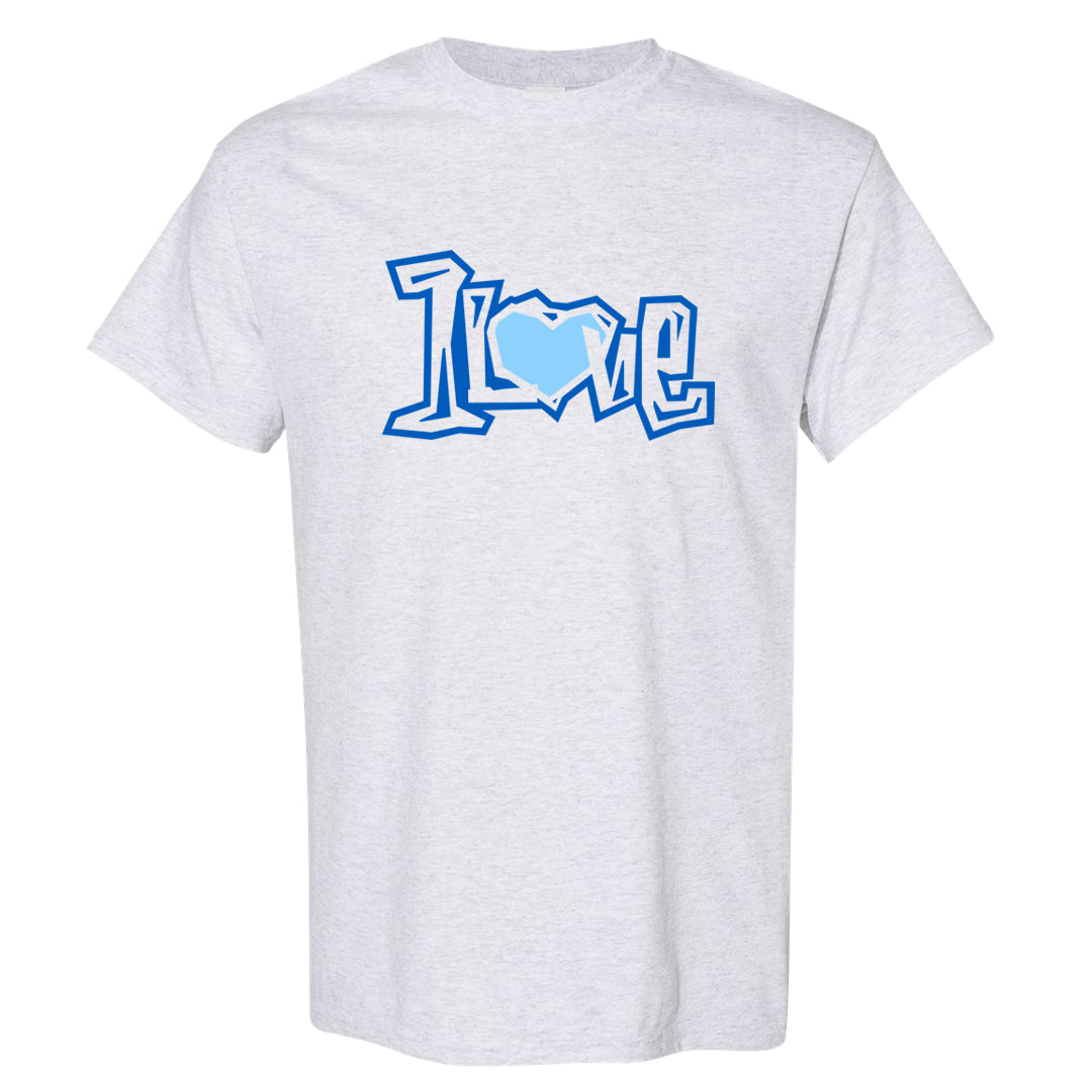 Blue White AF1s T Shirt | 1 Love, Ash