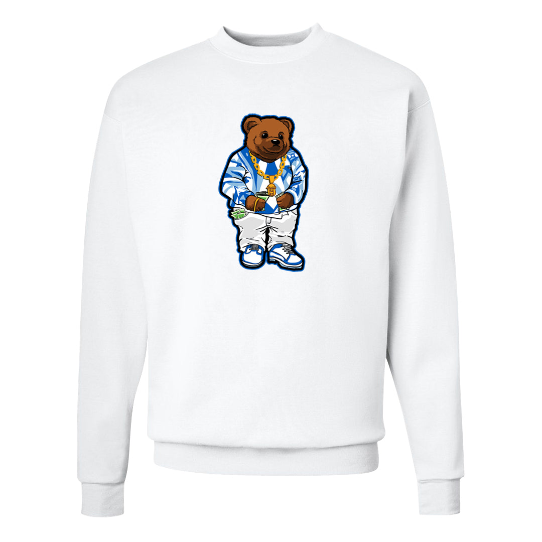 Blue White AF1s Crewneck Sweatshirt | Sweater Bear, White