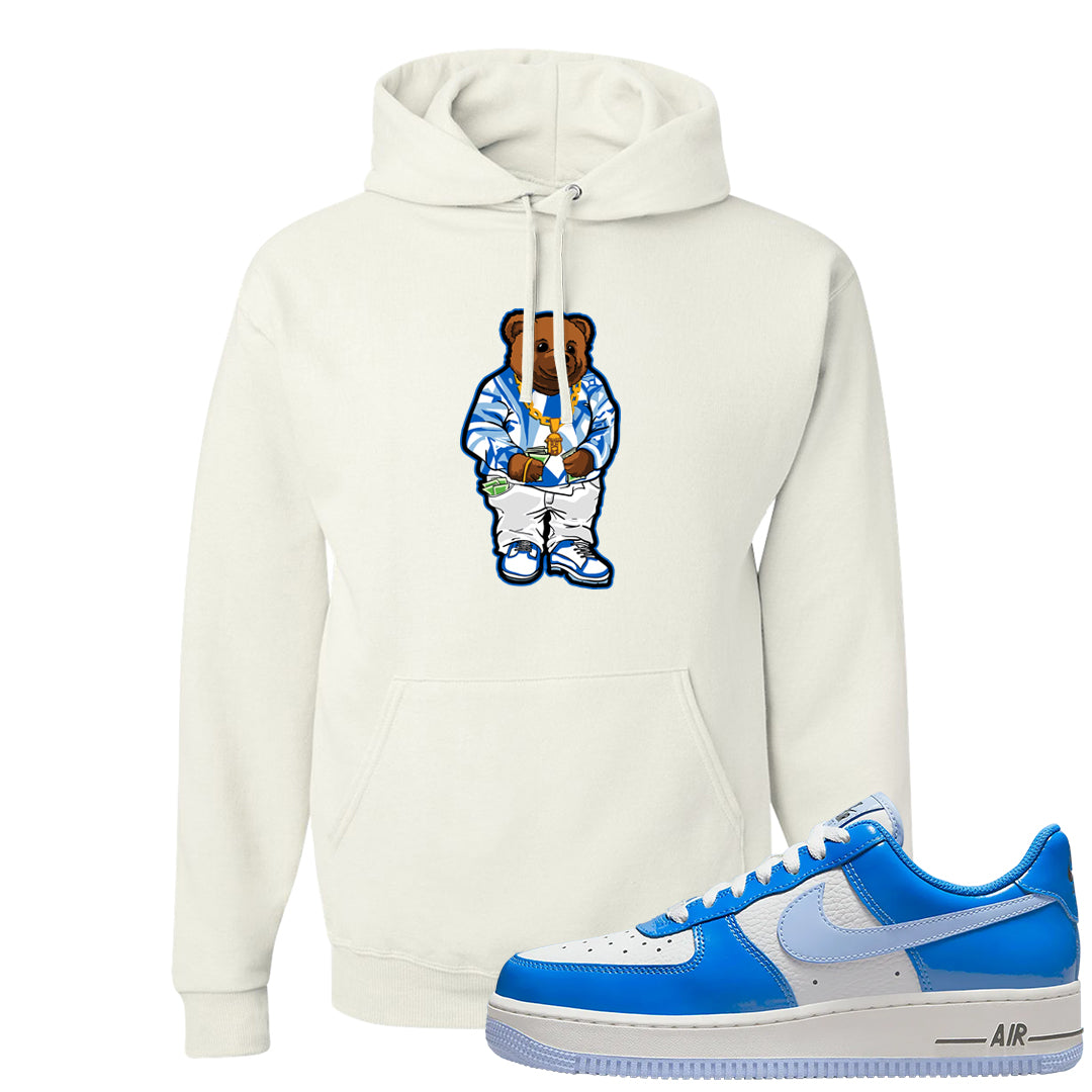 Blue White AF1s Hoodie | Sweater Bear, White