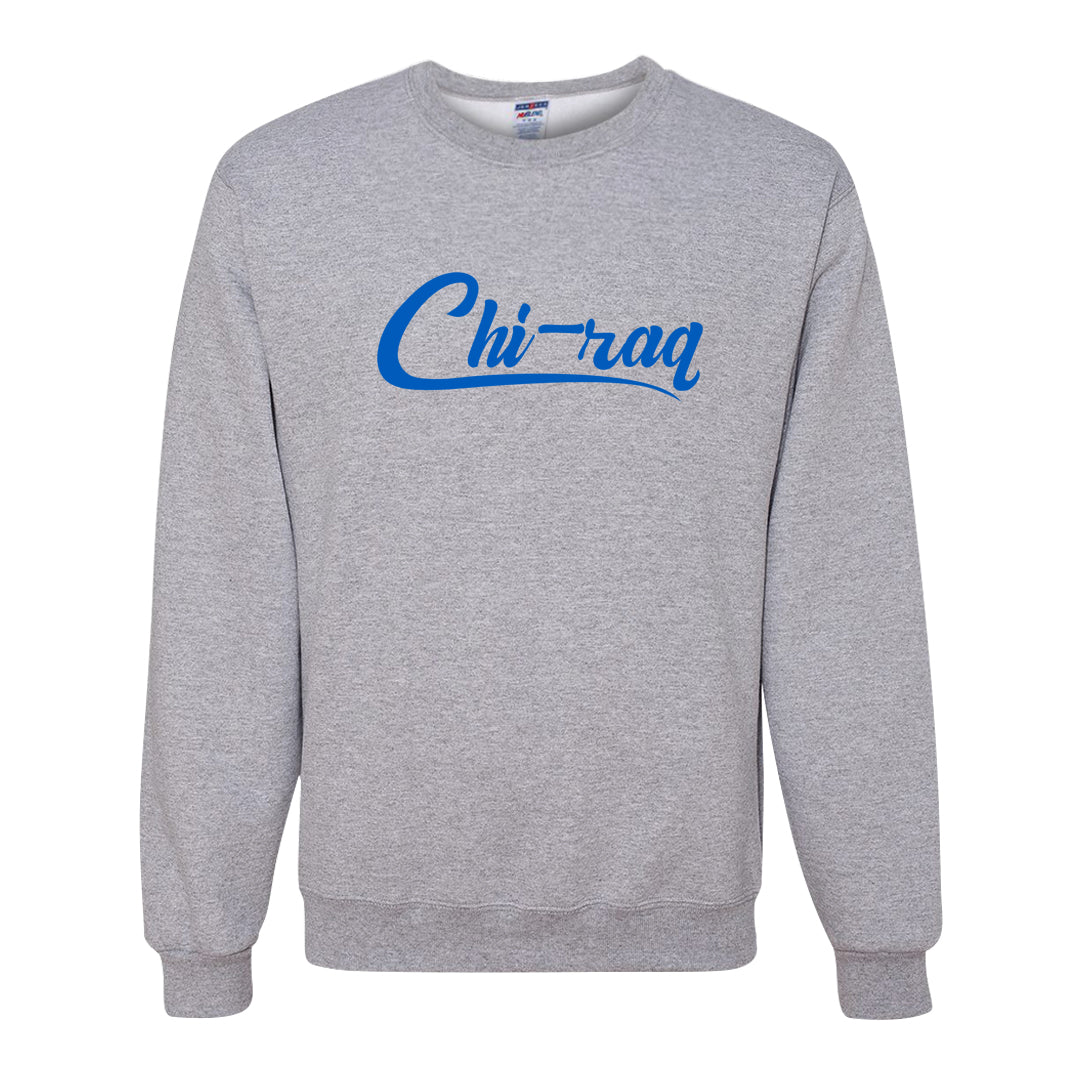 Blue White AF1s Crewneck Sweatshirt | Chiraq, Ash