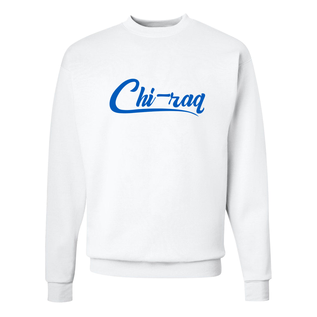 Blue White AF1s Crewneck Sweatshirt | Chiraq, White