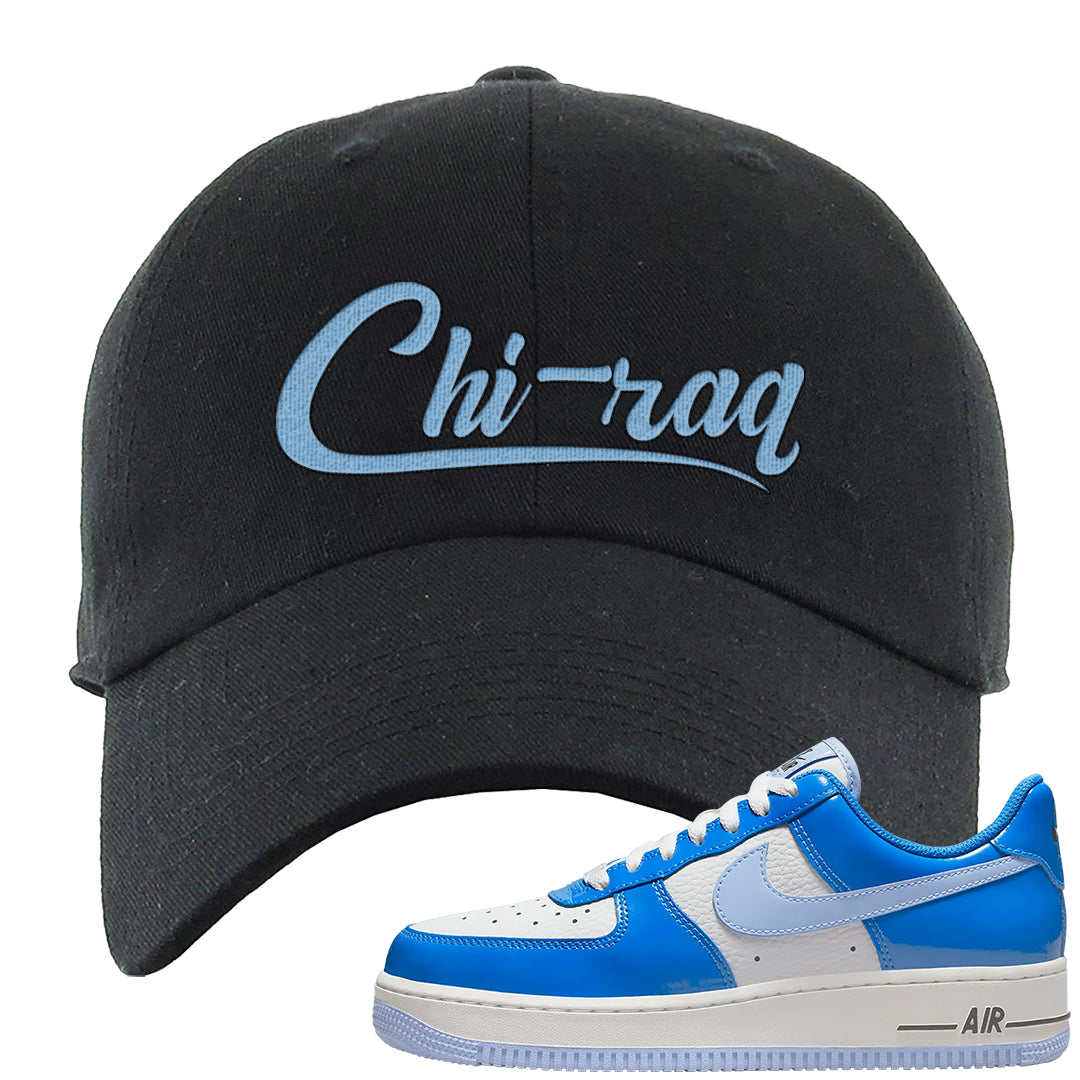 Blue White AF1s Dad Hat | Chiraq, Black