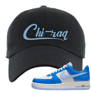 Blue White AF1s Dad Hat | Chiraq, Black