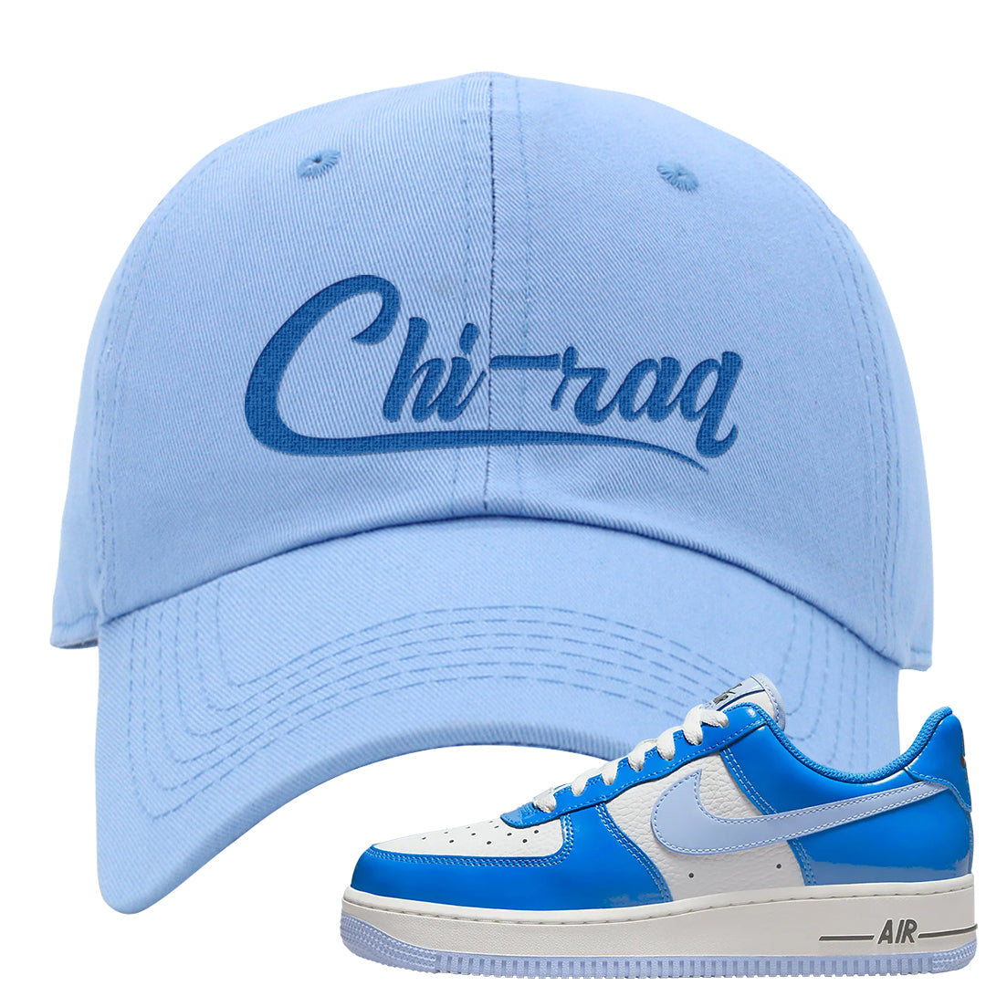 Blue White AF1s Dad Hat | Chiraq, Sky Blue