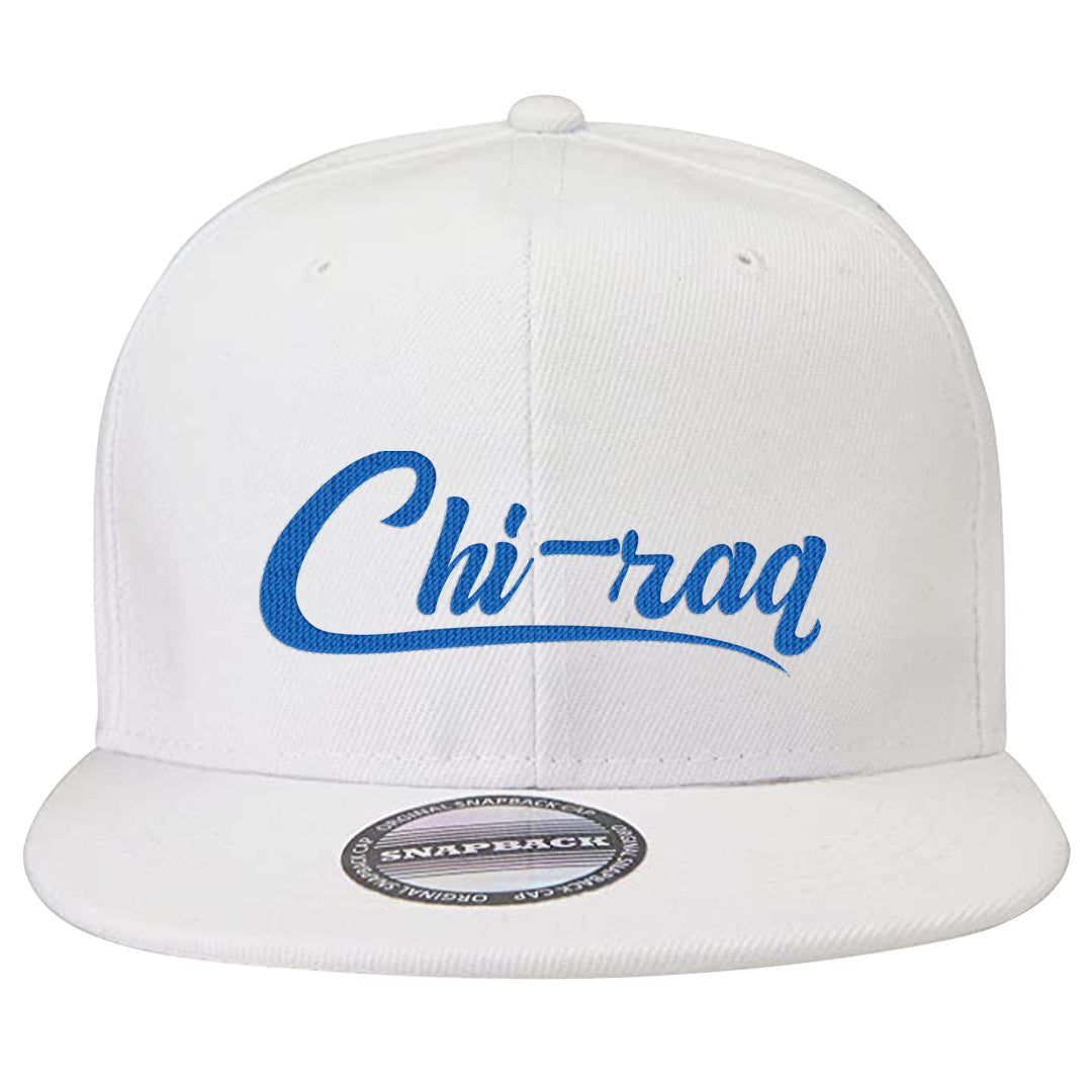 Blue White AF1s Snapback Hat | Chiraq, White