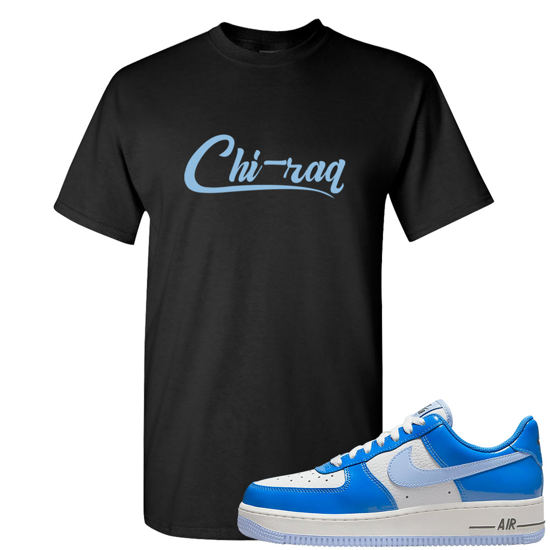 Blue White AF1s T Shirt | Chiraq, Black
