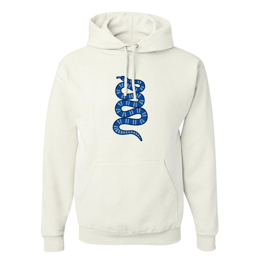 Blue White AF1s Hoodie | Coiled Snake, White