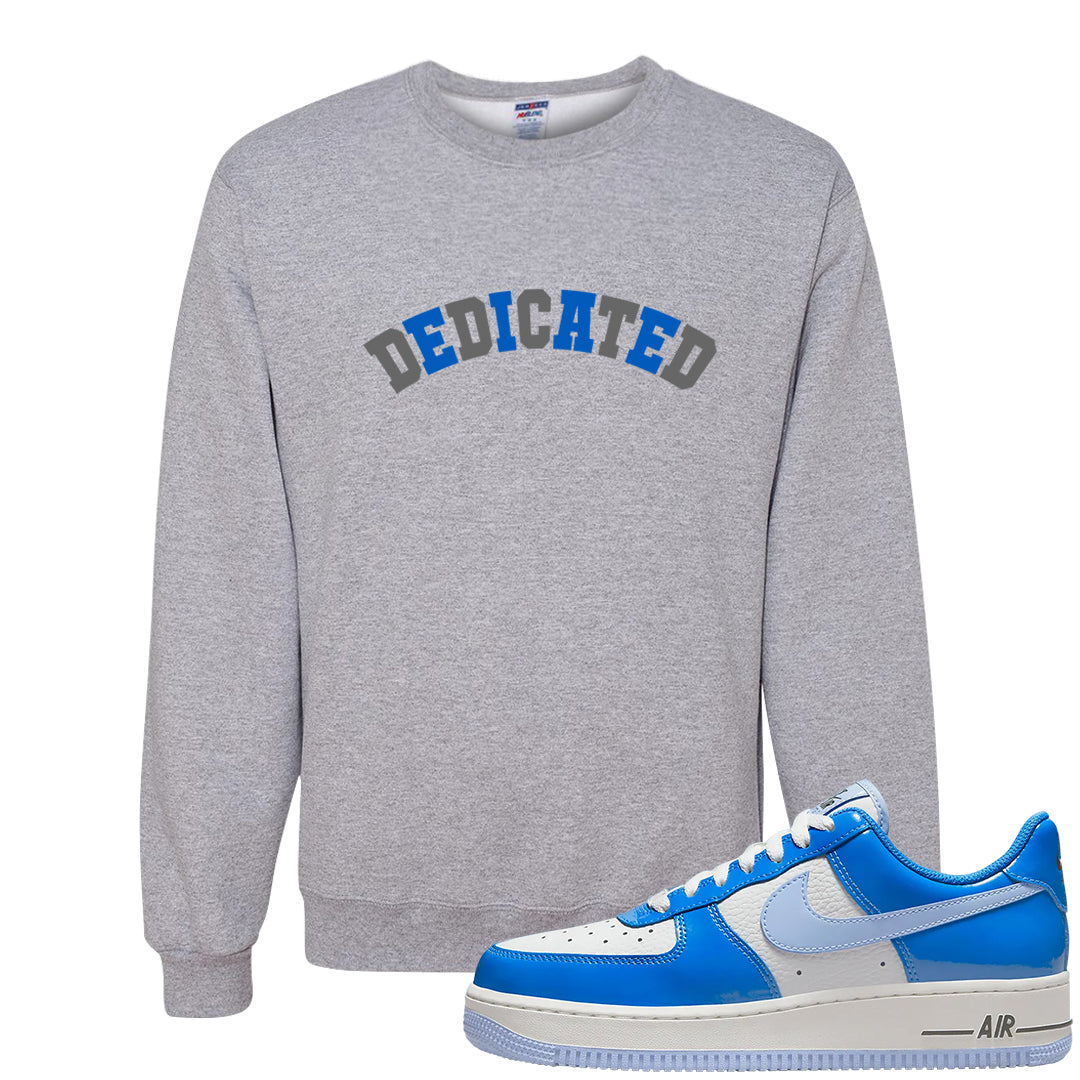 Blue White AF1s Crewneck Sweatshirt | Dedicated, Ash